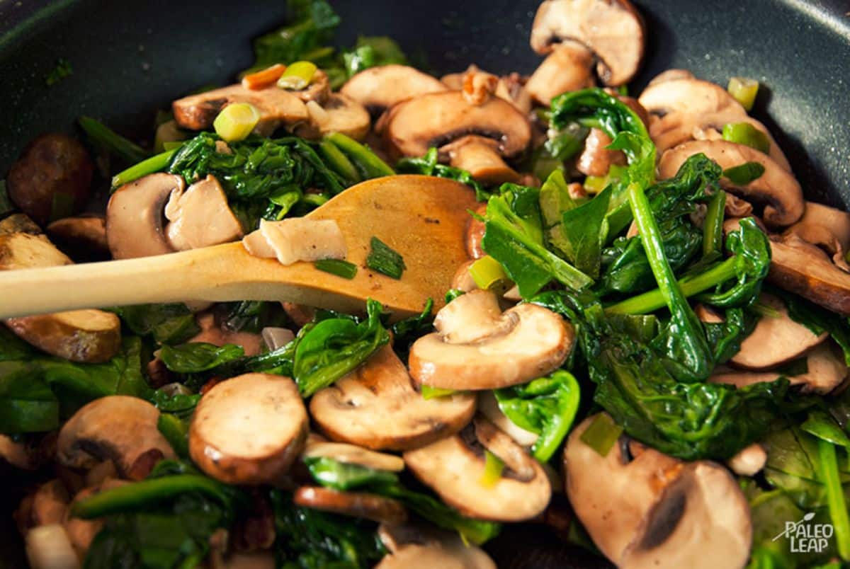 Spinach and Mushroom Chicken Recipe Preparation