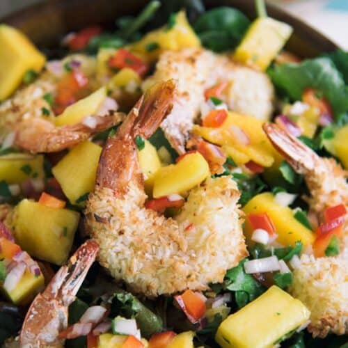 Coconut Shrimp And Mango Salsa Salad Recipe
